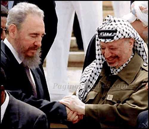 Yasser Arafat y Fidel Castro