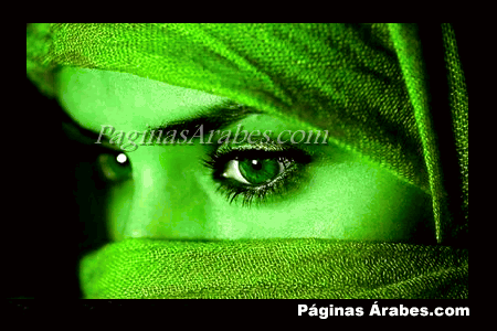ojos árabes verdes