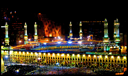 Masjid al haram Meca Arabia Saudita noche