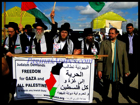Manifestación de judíos anti-sionistas.