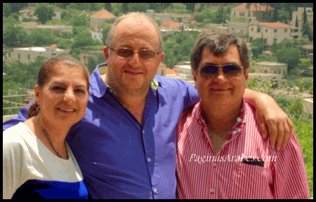 Análida y Felipe Nauffal, acompañados por Ghassam Nawfal (centro).