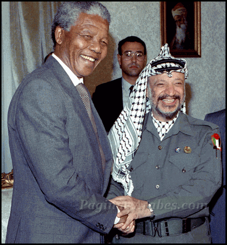 Reunión de Yasser Arafat y Nelson Mandela,Domingo, 20 de mayo 1990 en El Cairo