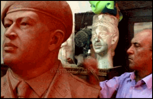 Busto del Cte. Hugo Chávez Frias en El Cairo - Egipto