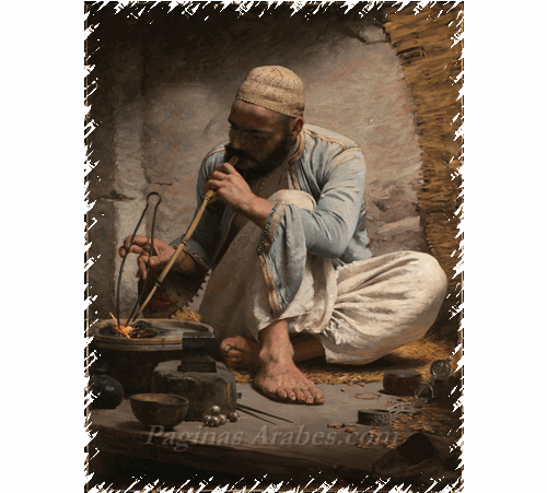  El joyero árabe - Óleo de Charles Sprague Pearce (1851-1914,EEUU)