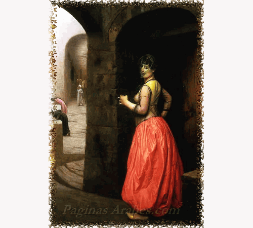 Mujer de Cairo, fumando un cigarrillo - Jean-Léon Gérôme (1882)