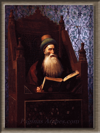 Lectura del muftí en su taburete de oración - Jean-Léon Gérôme(c. 1900)