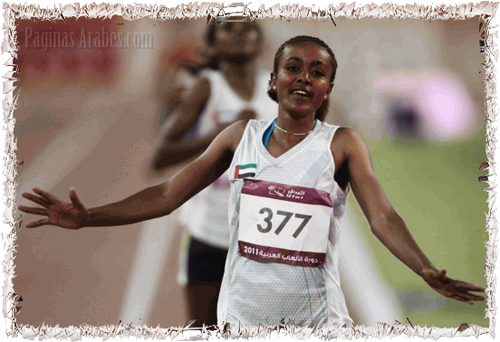 La atleta emiratí Alia Saeed. ©AFP