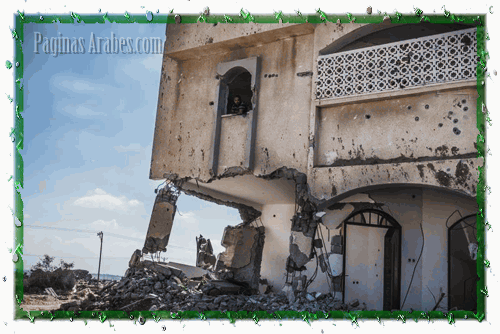 Una casa destruida en Shejaiya, al norte de la Franja de Gaza. ©Yann Libessart/Médicos Sin Fronteras.