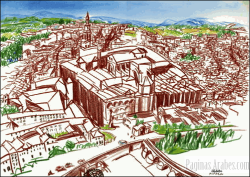 La ciudad de Córdoba en una ilustración de ©Alfredo González.