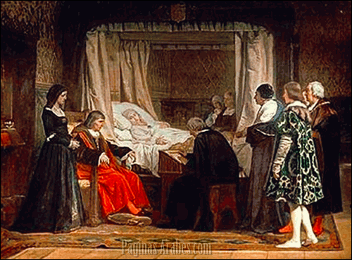 Testamento de Isabel la Católica (Obra de Eduardo Rosales - Museo del Prado)