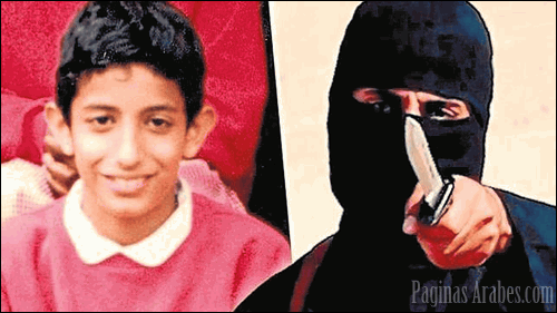 A la izquierda, un Mohamed Emwazi adolescente, integrado en la vida escolar inglesa. A la derecha, ya transformado en Jihadi John