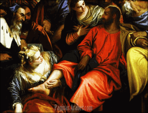 La Magdalena lava los pies a Jesús en un óleo de Veronés.