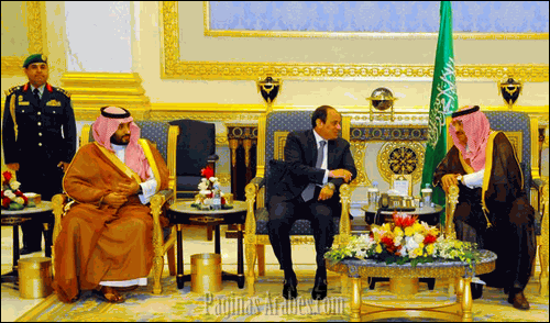 El jefe de Estado egipcio en audiencia con el rey Salman de Arabia Saudita ©alliance-epa-Egyptian Presidency