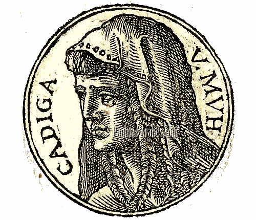 Una medalla de Khadija visto en insigniorum Promptuarii iconum