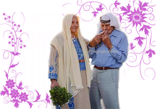 pareja ancianos árabes