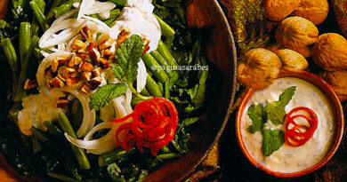 ensalada de nueces y espinaca